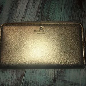 Gold Kate Spade wallet